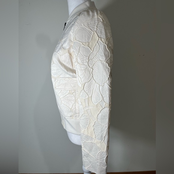 NWT XS Banana Republic White/Cream Bomber Jacket - Picture 5 of 9